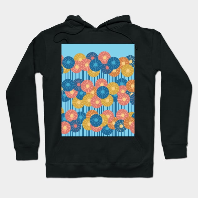 Flower Plot Many Flowers Floral Pattern Hoodie by oknoki